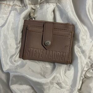 Steve Madden Taupe Key & Card Holder